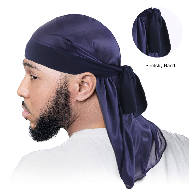 Durags de seda masculino banda - Bandana Doo Rag avaliação e preço