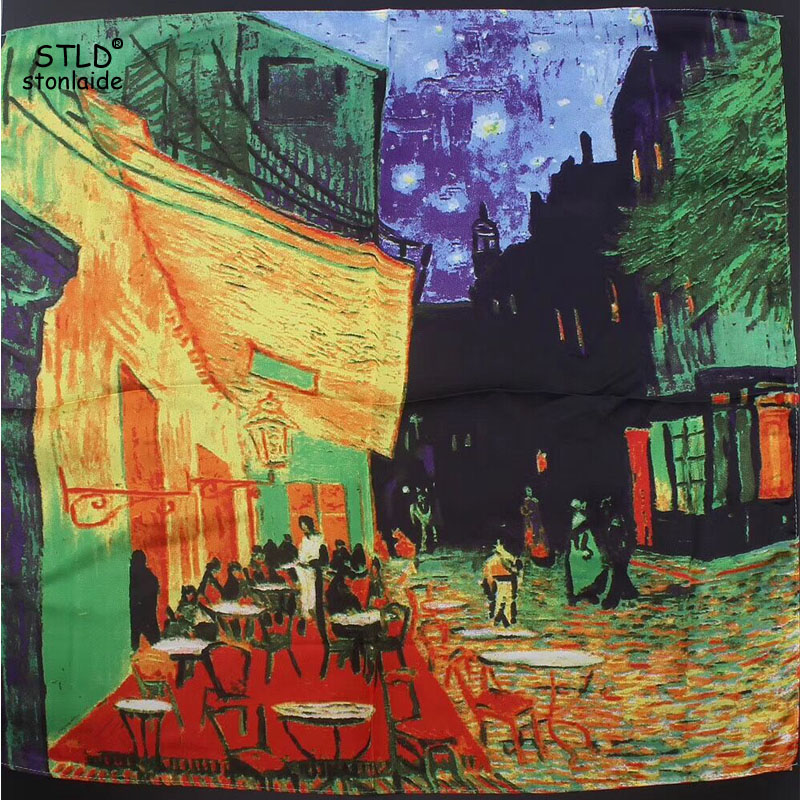 Van Gogh pintura a óleo das mu - Scarf Silk Square avaliação e preço