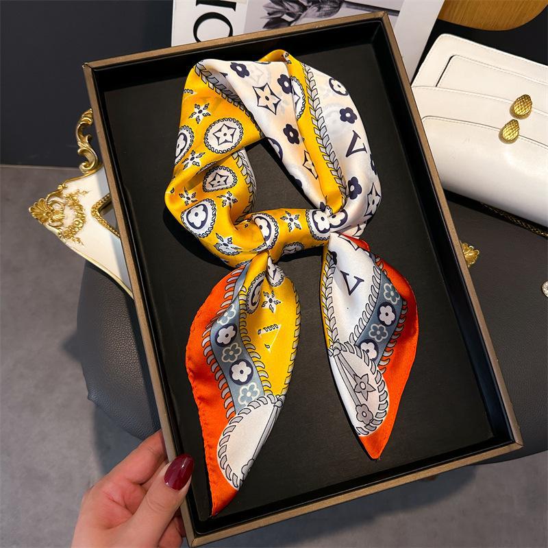 70cm lenço quadrado para mulhe - Silk Neck Scarf avaliação e preço