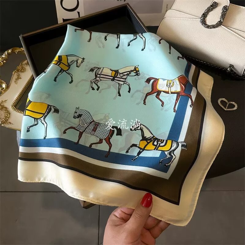 70cm lenço quadrado para mulhe - Silk Neck Scarf avaliação e preço
