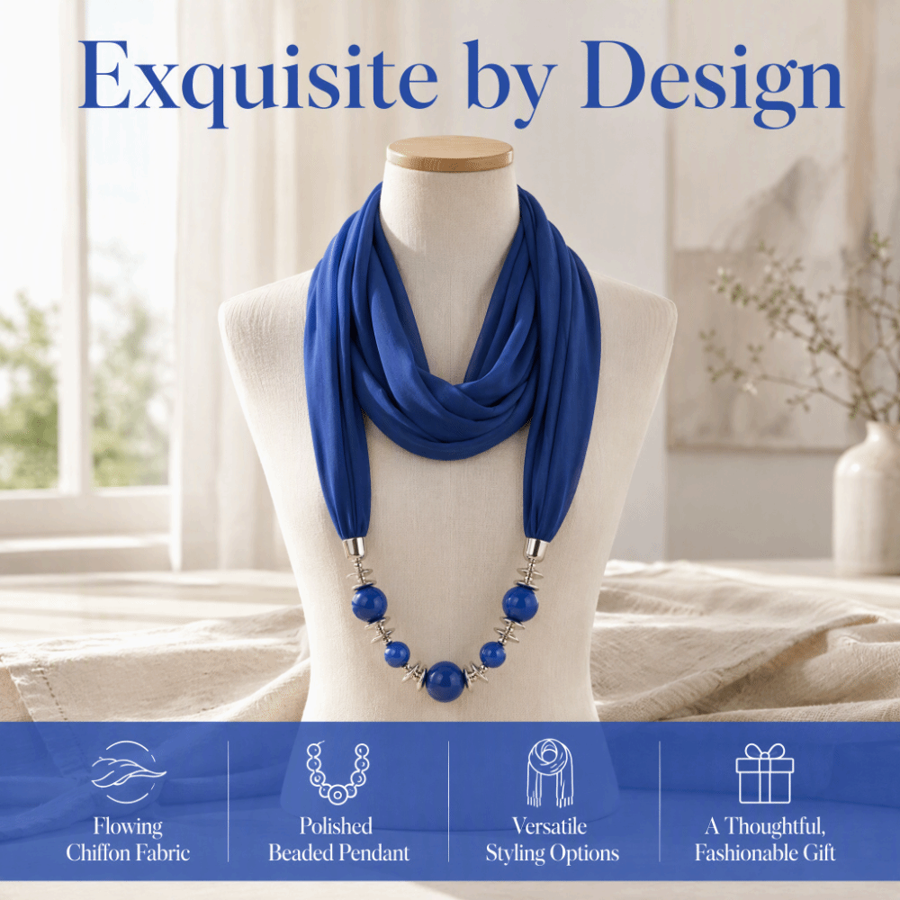 Novo Colar de Lenço de Chiffon - Infinity Scarf Knit avaliação e preço